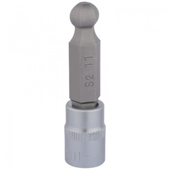 Ball End Hexagonal Socket Bits, 3/8&rdquo; Sq. Dr., 11mm
