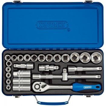 Metric Socket Set, 1/2&rdquo; Sq. Dr. (26 Piece)
