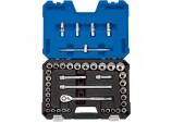 Draper Expert MM/AF Combined Socket Set, 1/2&rdquo; Sq. Dr., Blue (41 Piece)