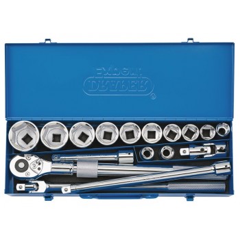 Metric Socket Set in Metal Case, 3/4&rdquo; Sq. Dr. (17 Piece)