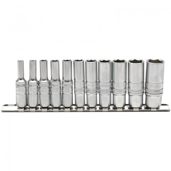 Imperial Deep Socket on Metal Rail, 1/4&rdquo; Sq. Dr. (11 Piece)