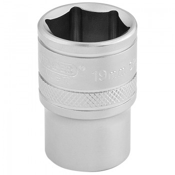 6 Point Metric Socket, 1/2&rdquo; Sq. Dr., 19mm