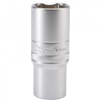 6 Point Metric Deep Socket, 1/2&rdquo; Sq. Dr., 24mm