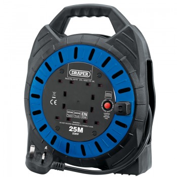 230V Four Socket Cable Reel, 25m