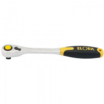 Elora Fine Tooth Quick Release Soft Grip Reversible Ratchet, 1/2” Sq. Dr., 270mm Elora Fine Tooth Quick Release Soft Grip Reversible Ratchet, 1/2” Sq. Dr., 270mm