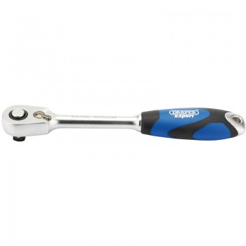 60 Tooth Micro Head Reversible Soft Grip Ratchet, 3/8&rdquo; Sq. Dr.