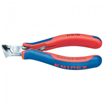 Knipex 64 32 120 Electronics Oblique End Cutting Nipper, 120mm Knipex 64 32 120 Electronics Oblique End Cutting Nipper, 120mm