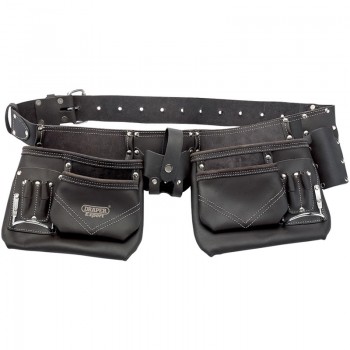 Oil-Tanned leather Double Pouch Tool Belt Oil-Tanned leather Double Pouch Tool Belt
