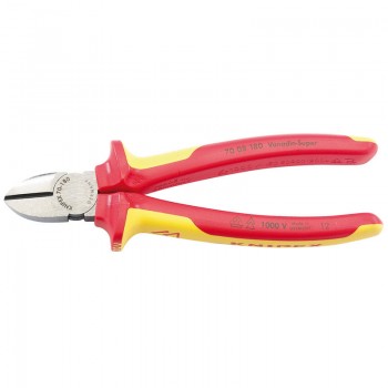 Knipex 70 08 180UKSBE VDE Fully Insulated Diagonal Side Cutters, 180mm Knipex 70 08 180UKSBE VDE Fully Insulated Diagonal Side Cutters, 180mm