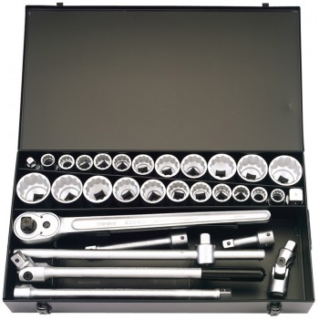 Metric and Imperial Socket Set, 3/4” Sq. Dr. (31 Piece) Metric and Imperial Socket Set, 3/4” Sq. Dr. (31 Piece)