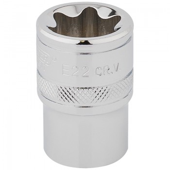 Draper TX-STAR® Socket, 1/2&rdquo; Sq. Dr., E22