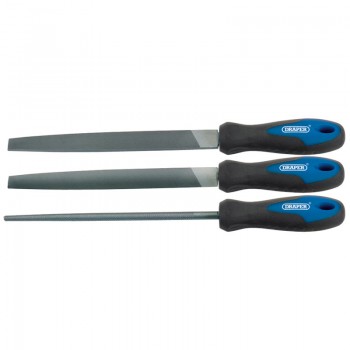 Soft Grip Engineer&rsquo;s File Set, 200mm (3 Piece)