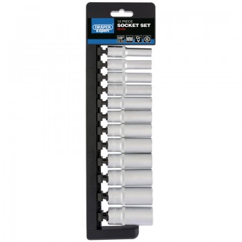 Metric Deep Socket Set, 3/8&rdquo; Sq. Dr. (12 Piece)