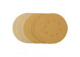 Gold Sanding Discs with Hook & Loop, 125mm, Assorted Grit - 120G, 180G, 240G, 320G, 400G (Pack of 10)