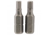 Hexagonal Insert Bit, 4mm, 1/4&rdquo; Hex, 25mm Long (Pack of 2)