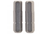 Hexagonal Insert Bit, 6mm, 1/4&rdquo; Hex, 25mm Long (Pack of 2)