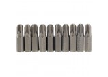 PZ Type Insert Bit, 1/4&rdquo; Hex, 25mm Long, No.3 (Pack of 10)