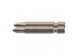 Cross Slot Insert Bit, 1/4&rdquo; Hex, 50mm Long, No.2 (Pack of 2)