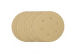 Gold Sanding Discs with Hook & Loop, 150mm, 180 Grit (Pack of 10)