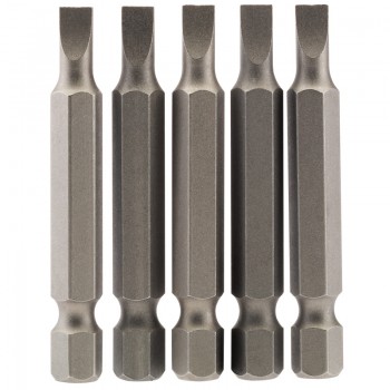 Plain Slot Insert Bit, 4.5mm, 1/4” Hex, 50mm Long (Pack of 5) Plain Slot Insert Bit, 4.5mm, 1/4” Hex, 50mm Long (Pack of 5)