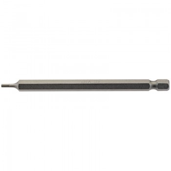 Hexagonal Insert Bit, 2mm, 1/4&rdquo; Hex, 100mm Long (Pack of 1)