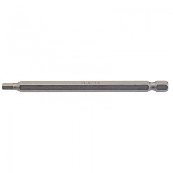 Hexagonal Insert Bit, 4mm, 1/4&rdquo; Hex, 100mm Long (Pack of 1)