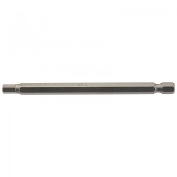 Hexagonal Insert Bit, 5mm, 1/4&rdquo; Hex, 100mm Long (Pack of 1)