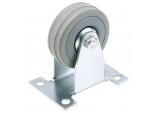 Fixed Plate Fixing Rubber Castor, 75mm Diameter, S.W.L. 70kg