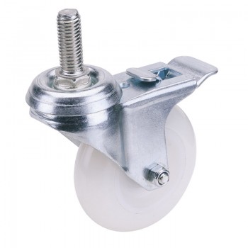 Swivel Bolt Fixing Nylon Wheel with Brake, 100mm Diameter, S.W.L. 125kg Swivel Bolt Fixing Nylon Wheel with Brake, 100mm Diameter, S.W.L. 125kg
