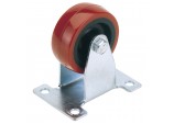 Fixed Plate Fixing Polyurethane Wheel, 50mm Diameter, S.W.L. 75kg