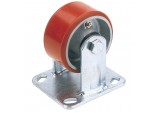 Fixed Plate Fixing Heavy Duty Polyurethane Wheel, 100mm Diameter, S.W.L. 250kg