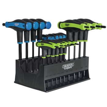 Draper Expert TX-STAR® & Hex Soft Grip Metric T-Handle Key Set (20 Piece)