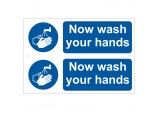Wash Your Hands&rsquo; Mandatory Sign (Pack of 2)