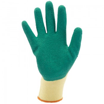 Heavy Duty Latex Coated Work Gloves, Extra Large, Green