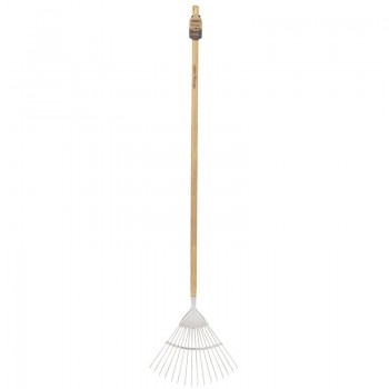 Draper Heritage Stainless Steel Lawn Rake with Ash Handle