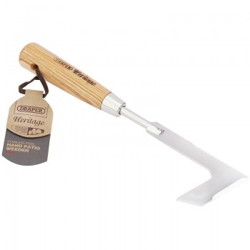 Draper Heritage Stainless Steel Hand Patio Weeder With Ash Handle Draper Heritage Stainless Steel Hand Patio Weeder With Ash Handle
