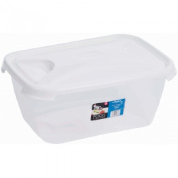 Rectangular Food Storage - 6L Clear With White Lid