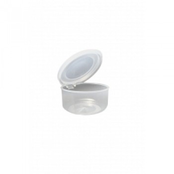 Food Container Round Hinged Lid - 125ml Clear