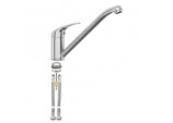 Sezana Mono Block Mixer Sink Tap - W: 43mm H: 170mm D: 246mm