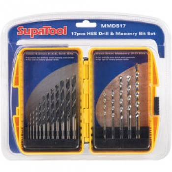 HSS Drill & Masonry Bit Set - 17 Pieces
