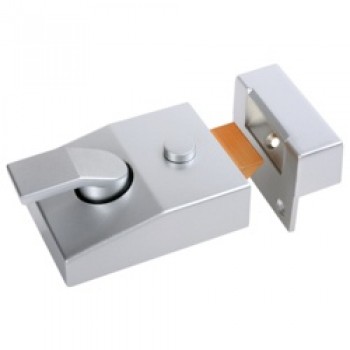 Double Locking Night Latch - Silver 60mm