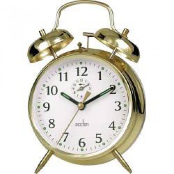 Saxon Bell Alarm Clock - Brass