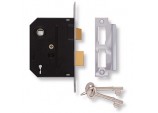 2 Lever Mortice Lock - Chrome Finish - 2.5