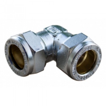 Compression Elbow - 15mm x 15mm Chrome Compression Elbow - 15mm x 15mm Chrome