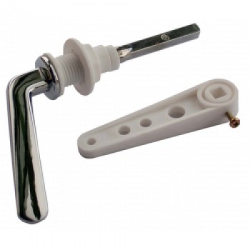 Low Level Cistern Handle Pack - Chrome Plated Metal Low Level Cistern Handle Pack - Chrome Plated Metal
