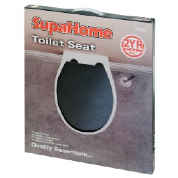 Plastic Black Toilet Seat