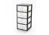 4 Drawer Tower Black