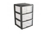 3 Drawer Tower Black