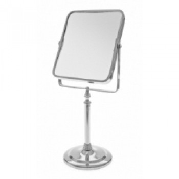 Traditional Rectangular Pedestal Mirror - Chrome
