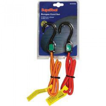 Bungee Cord Set with Plastic Hooks - 1200mm x 8mm